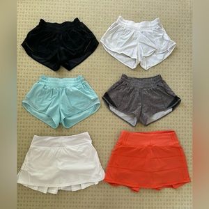 Lululemon: Hotty Hot Low-Rise Lined Short 2.5" and Pace Rival Mid-Rise Skirt